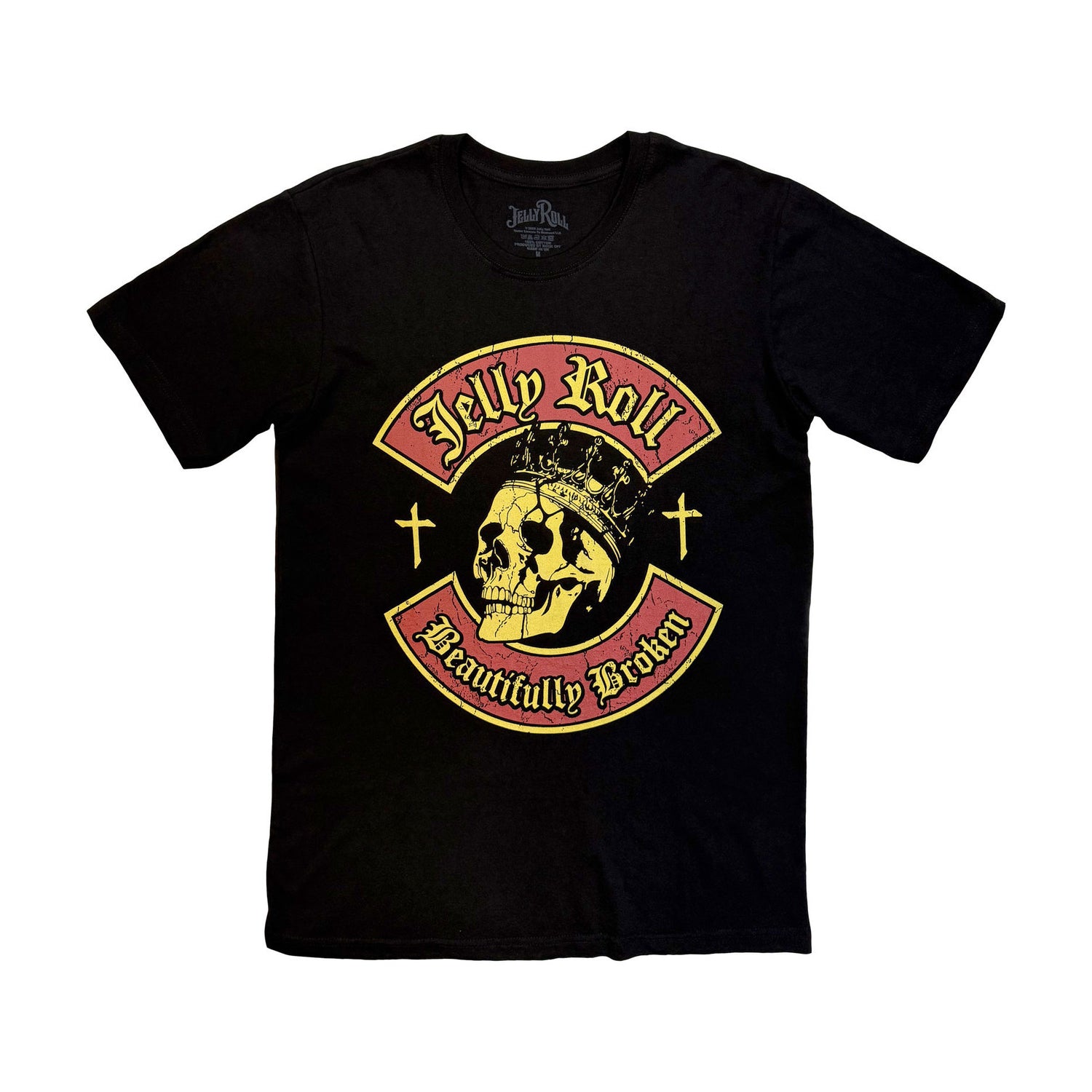 Black - Front - Jelly Roll Unisex Adult Beautifully Broken T-Shirt