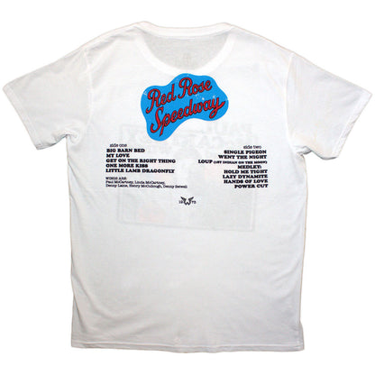 White - Back - Paul McCartney Unisex Adult Photo Rose T-Shirt
