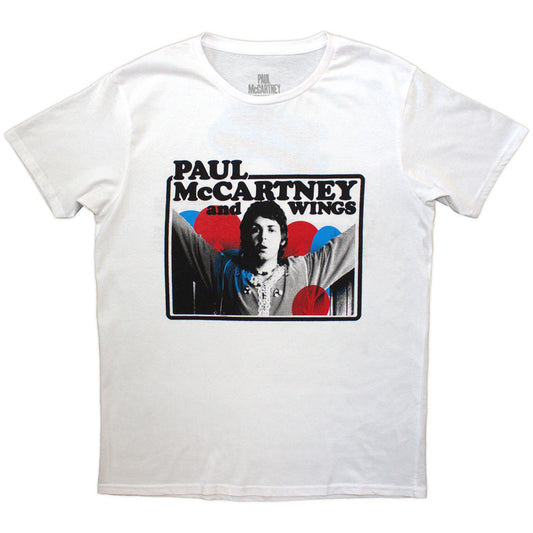 White - Front - Paul McCartney Unisex Adult Photo Rose T-Shirt