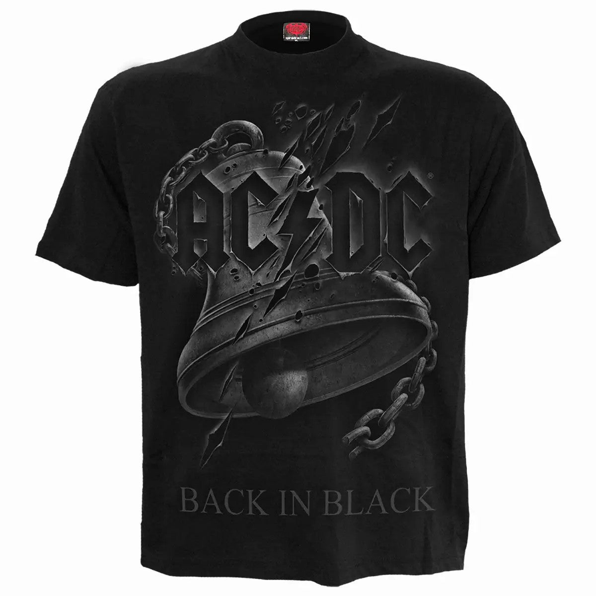 Black - Front - AC-DC Unisex Adult Back In Black Tour Back Print T-Shirt