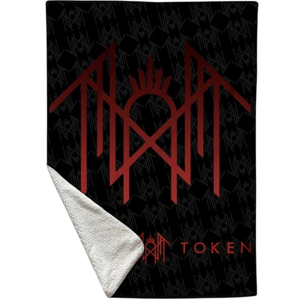 Multicoloured - Back - Sleep Token Sherpa Fleece Red Logo Blanket
