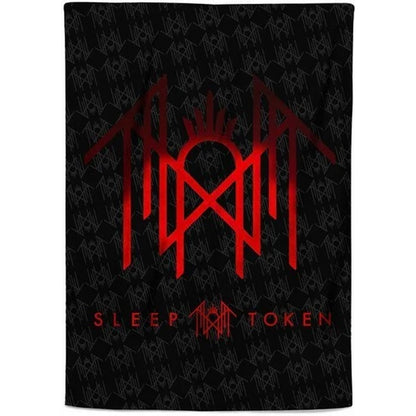 Multicoloured - Front - Sleep Token Sherpa Fleece Red Logo Blanket