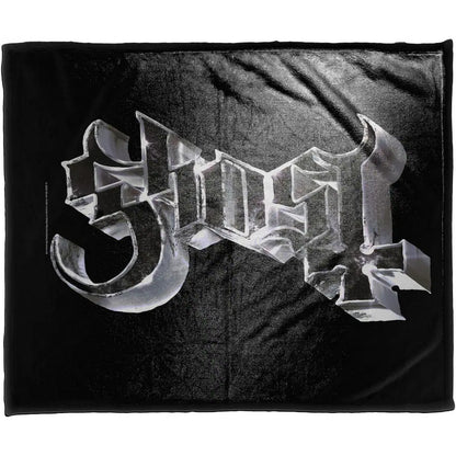 Multicoloured - Back - Ghost Sherpa Fleece Chrome Logo Blanket
