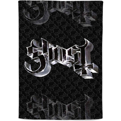Multicoloured - Front - Ghost Sherpa Fleece Chrome Logo Blanket