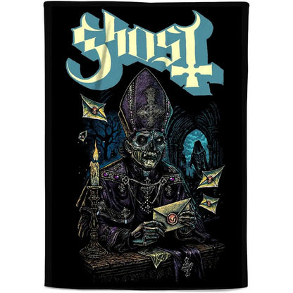 Multicoloured - Front - Ghost Missive Sherpa Fleece Logo Blanket