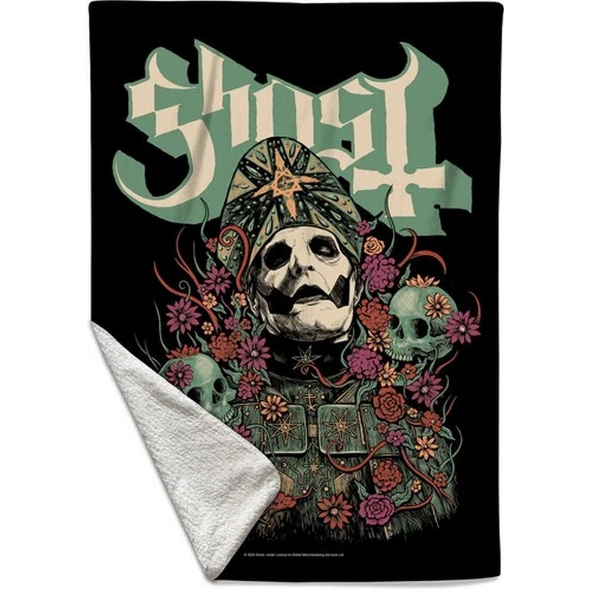 Multicoloured - Back - Ghost Bliss Sherpa Fleece Blanket