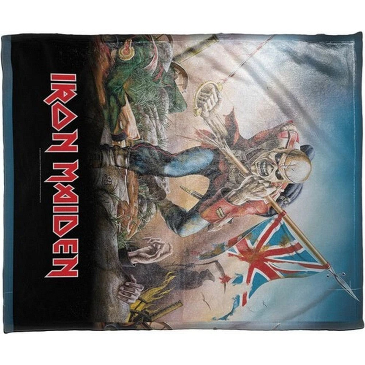 Multicoloured - Back - Iron Maiden The Trooper Sherpa Fleece Blanket