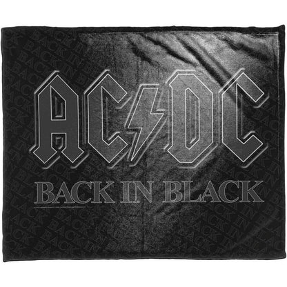 Multicoloured - Side - AC-DC Back In Black Sherpa Fleece Blanket