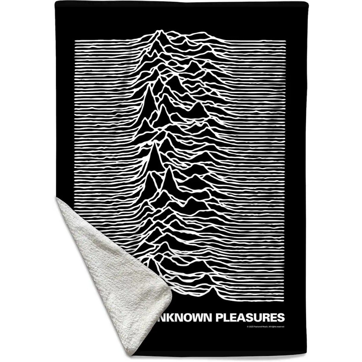 Multicoloured - Back - Joy Division Unknown Pleasures Sherpa Fleece Blanket