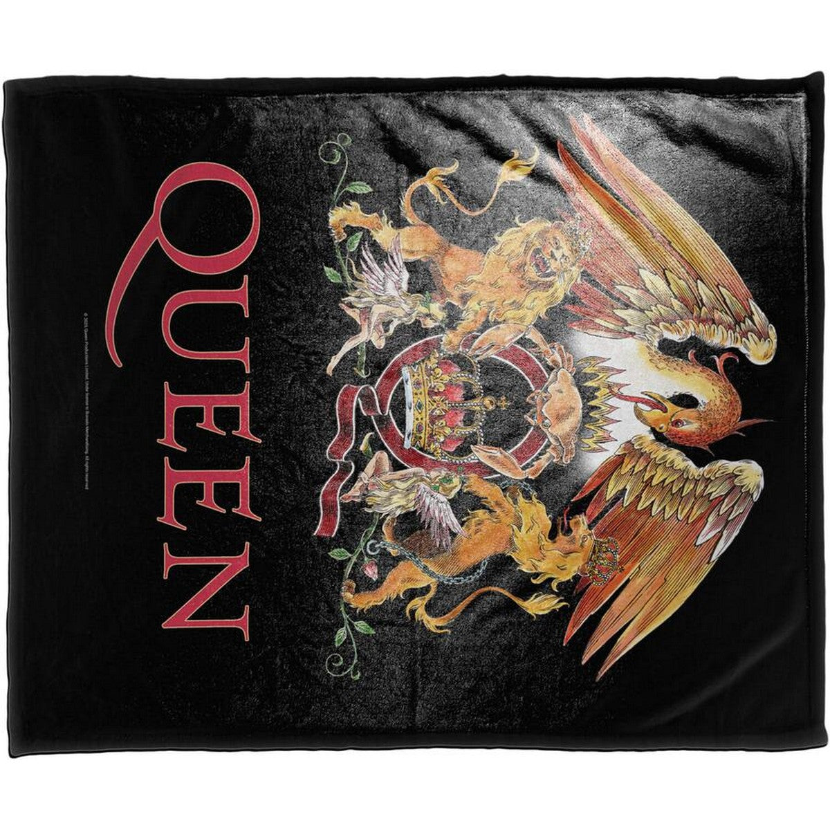 Multicoloured - Back - Queen Sherpa Fleece Crest Blanket