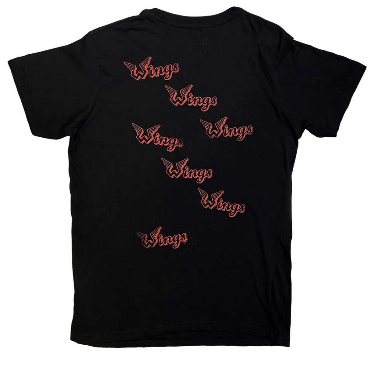 Black - Back - Paul McCartney & Wings Unisex Adult Collage Back Print T-Shirt