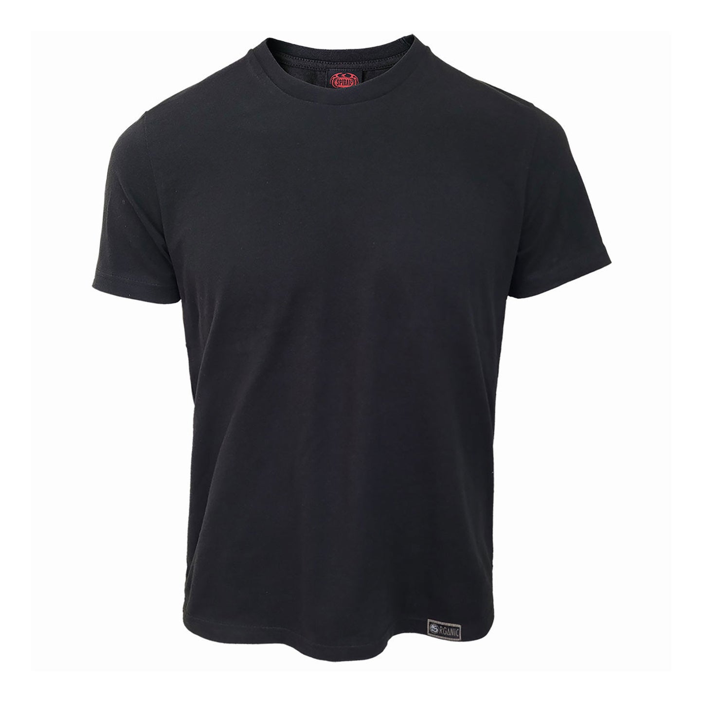 Black - Front - Spiral Direct Unisex Adult Plain Organic T-Shirt