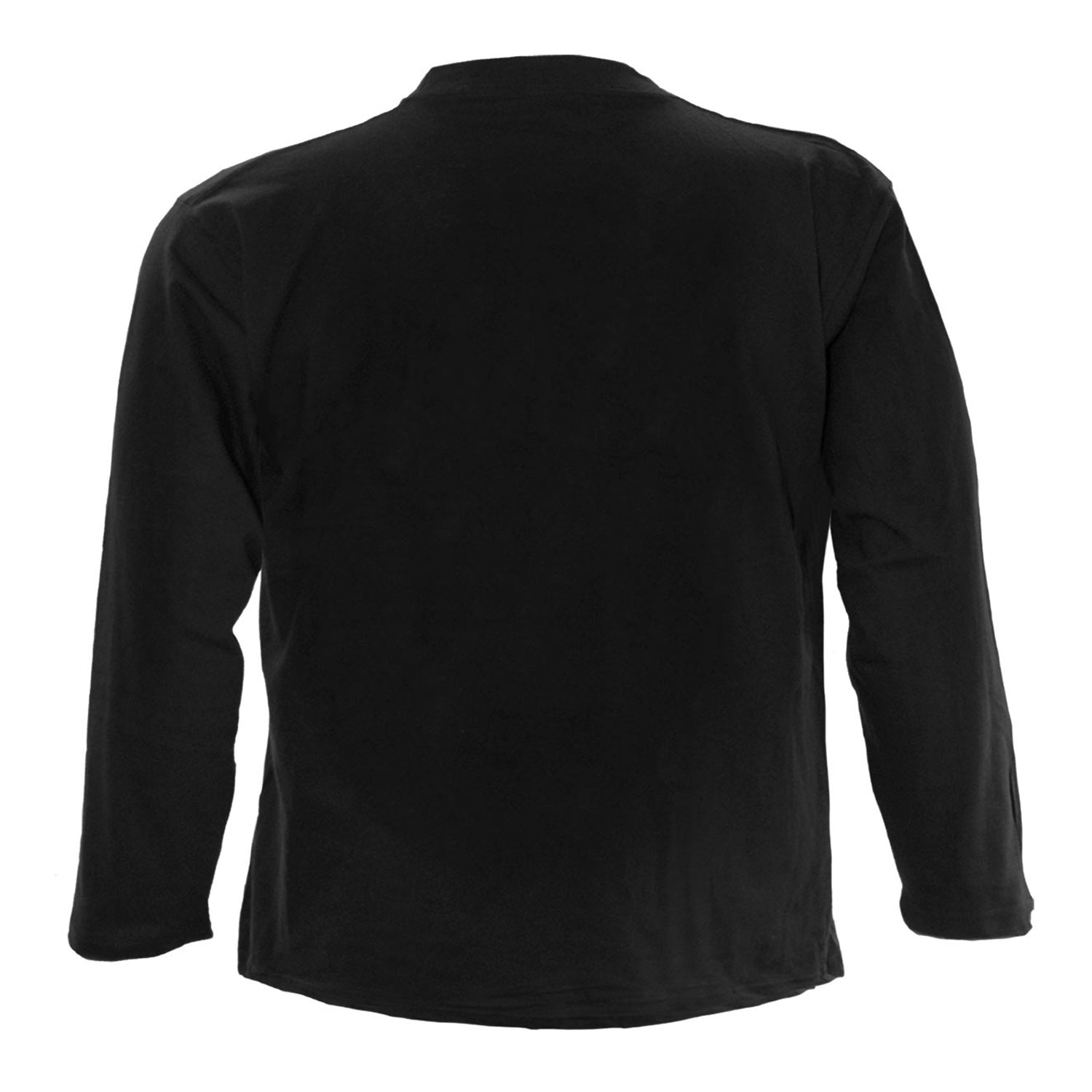 Black - Back - Spiral Direct Unisex Adult Plain Long-Sleeved T-Shirt
