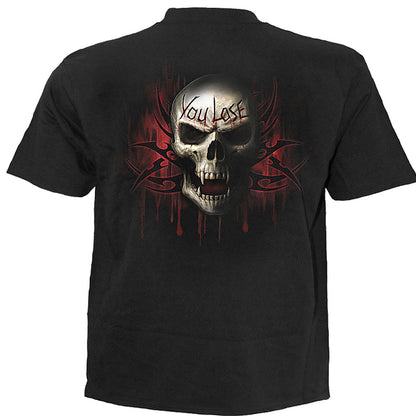 Black - Back - Spiral Direct Unisex Adult Game Over Back Print T-Shirt