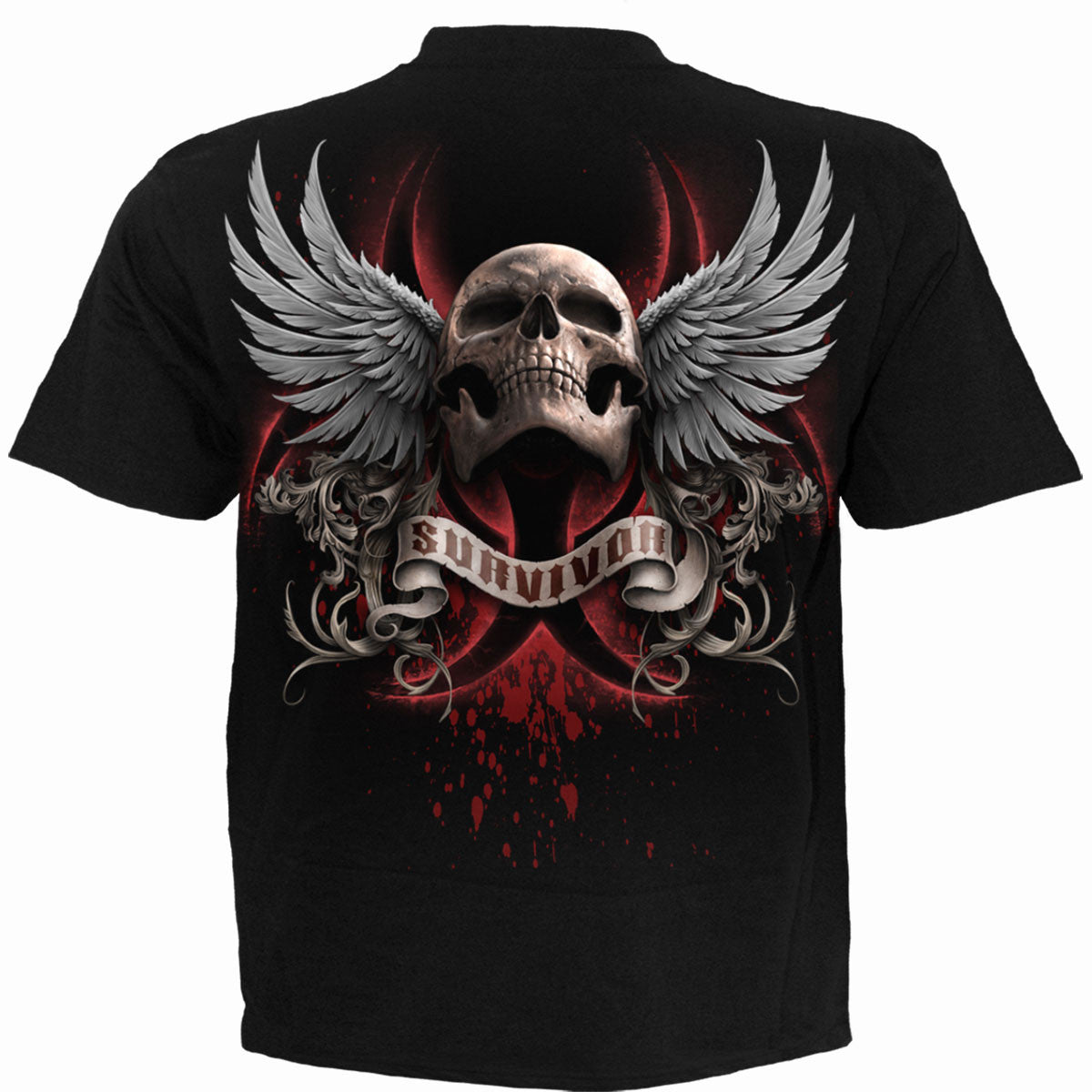 Black - Back - Spiral Direct Unisex Adult Lockdown 2020 Back Print T-Shirt