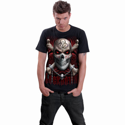 Black - Side - Spiral Direct Unisex Adult Lockdown 2020 Back Print T-Shirt