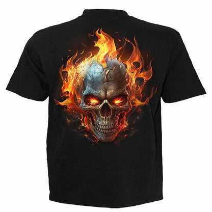 Black - Back - Spiral Direct Unisex Adult Night Rider Back Print T-Shirt