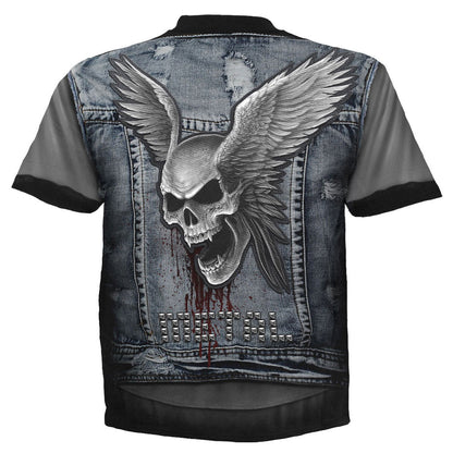 Black - Back - Spiral Direct Unisex Adult Thrash Metal All-Over Print T-Shirt