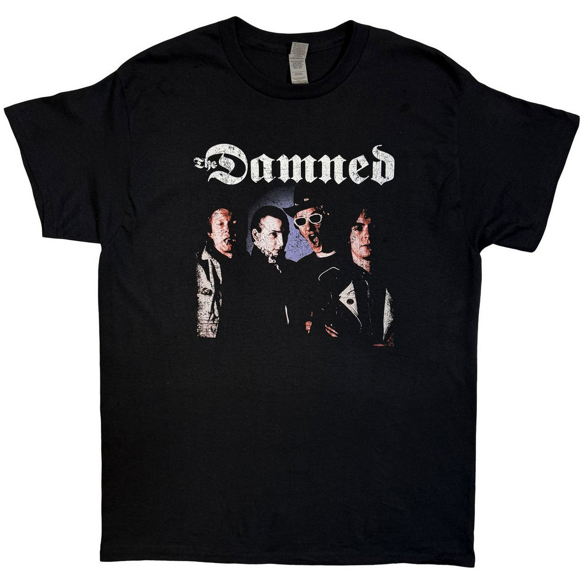 Black - Front - The Damned Unisex Adult EU Tour Summer 24 Band Photo Back Print T-Shirt