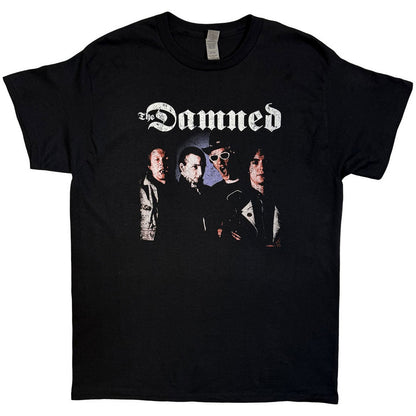 Black - Front - The Damned Unisex Adult EU Tour Summer 24 Band Photo Back Print T-Shirt