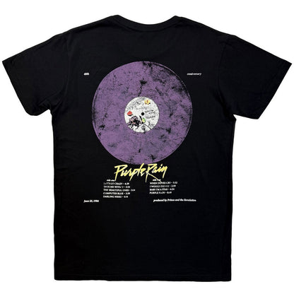 Black - Back - Prince Unisex Adult Purple Rain 40th Anniversary T-Shirt