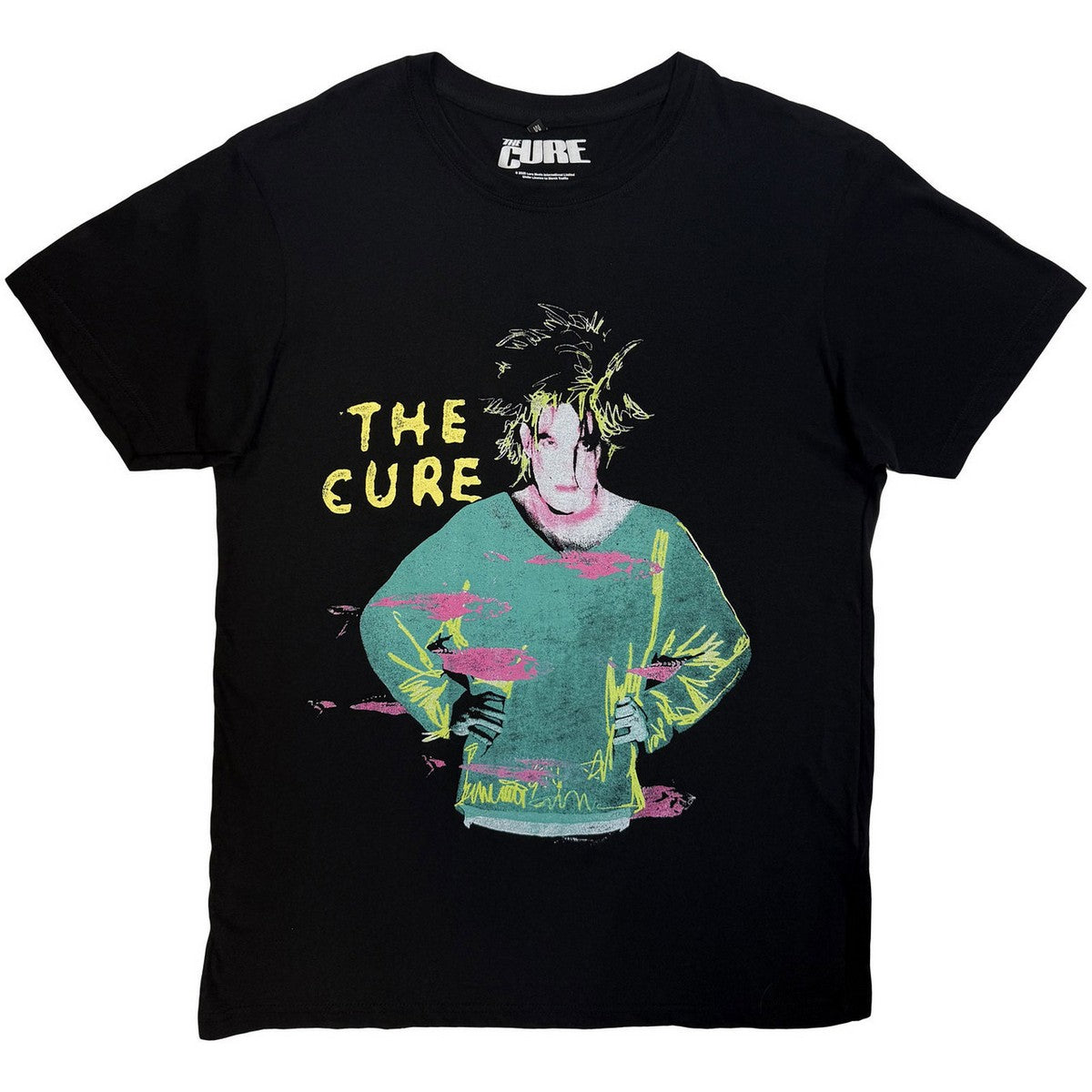Black - Front - The Cure Unisex Adult Beach Party Tour ´86 T-Shirt