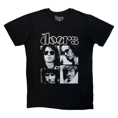 Black - Front - The Doors Unisex Adult Squares T-Shirt