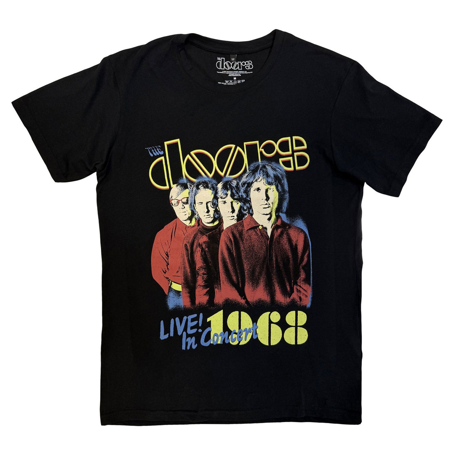 Black - Front - The Doors Unisex Adult Live In Concert ´68 T-Shirt