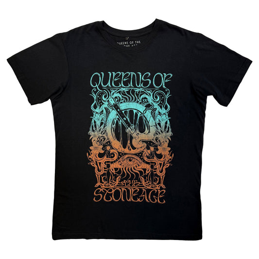 Black - Front - Queens Of The Stone Age Unisex Adult Montage T-Shirt