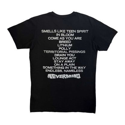 Black - Back - Nirvana Unisex Adult Nevermind Tracklist T-Shirt