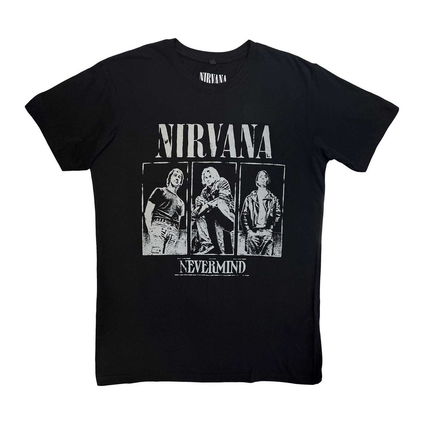 Black - Front - Nirvana Unisex Adult Nevermind Tracklist T-Shirt
