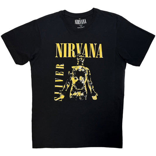 Black - Front - Nirvana Unisex Adult Sliver T-Shirt