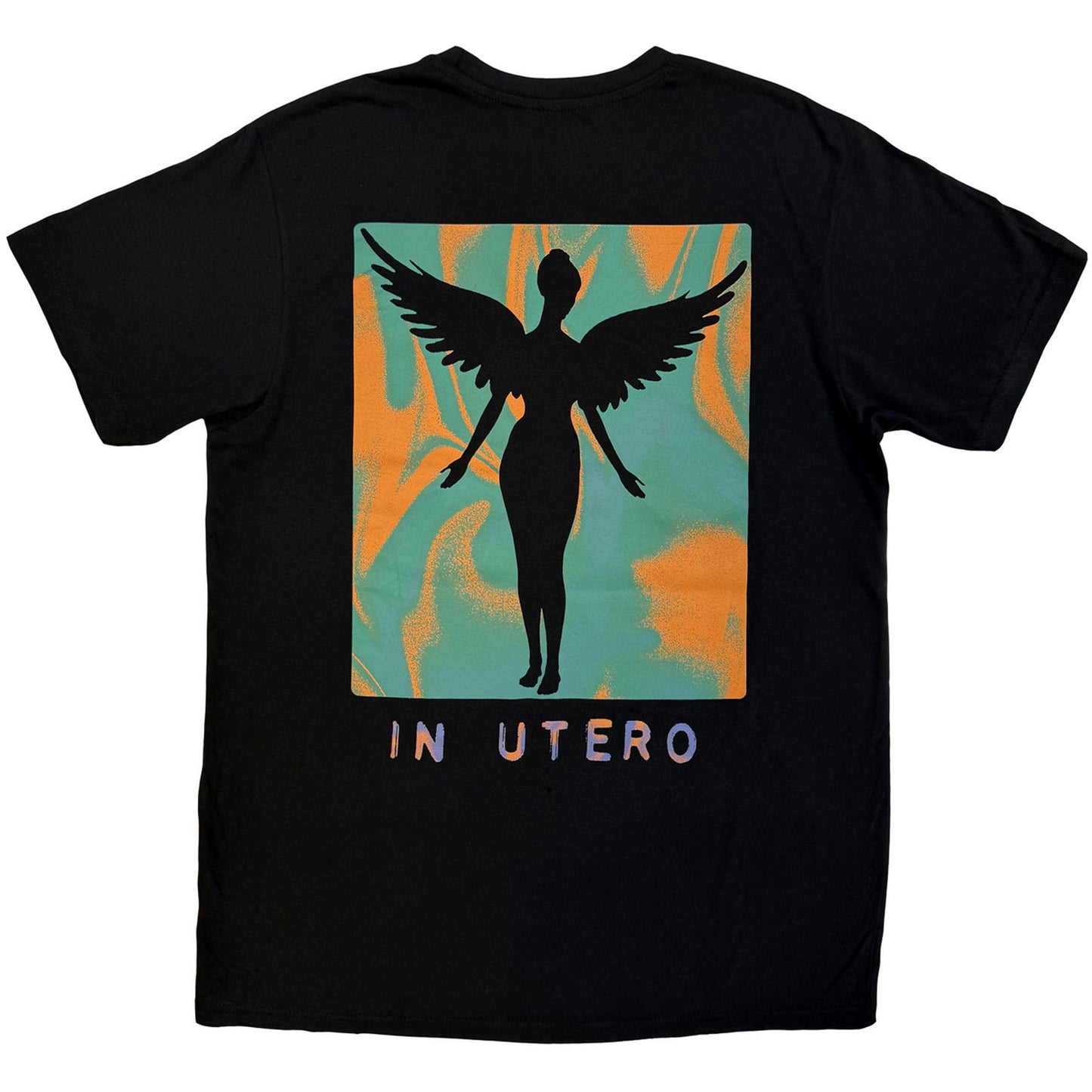Black - Back - Nirvana Unisex Adult In Utero Angel Swirl T-Shirt