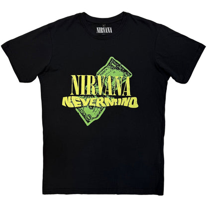 Black - Front - Nirvana Unisex Adult Nevermind Dollar T-Shirt