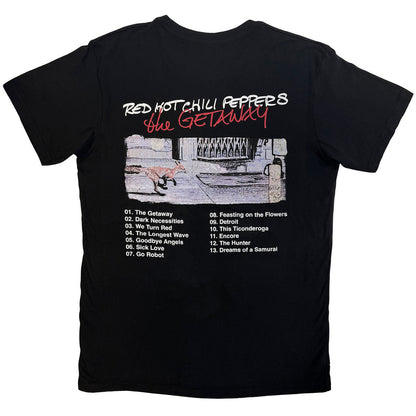 Black - Back - Red Hot Chili Peppers Unisex Adult The Getaway Tracklist T-Shirt