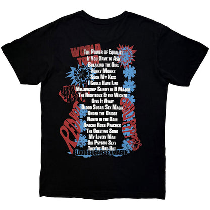 Black - Back - Red Hot Chili Peppers Unisex Adult Blood Sugar Sex Magik Tracklist T-Shirt