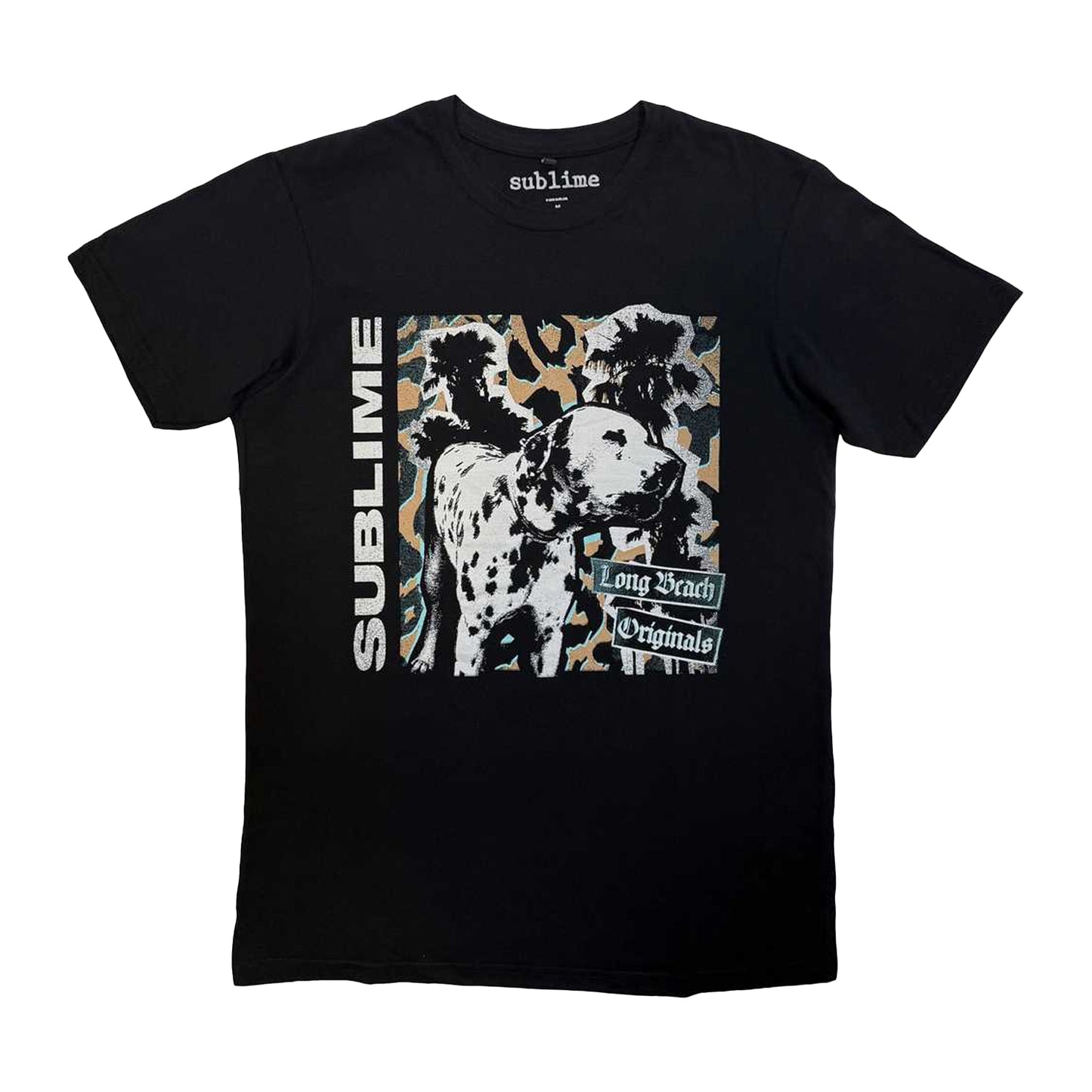 Black - Front - Sublime Unisex Adult Long Beach Originals T-Shirt