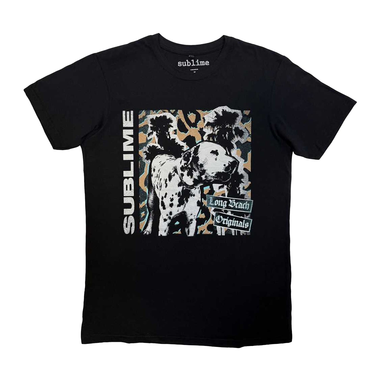 Black - Front - Sublime Unisex Adult Long Beach Originals T-Shirt