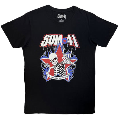 Black - Front - Sum 41 Unisex Adult All Killer No Filler Skeleton T-Shirt