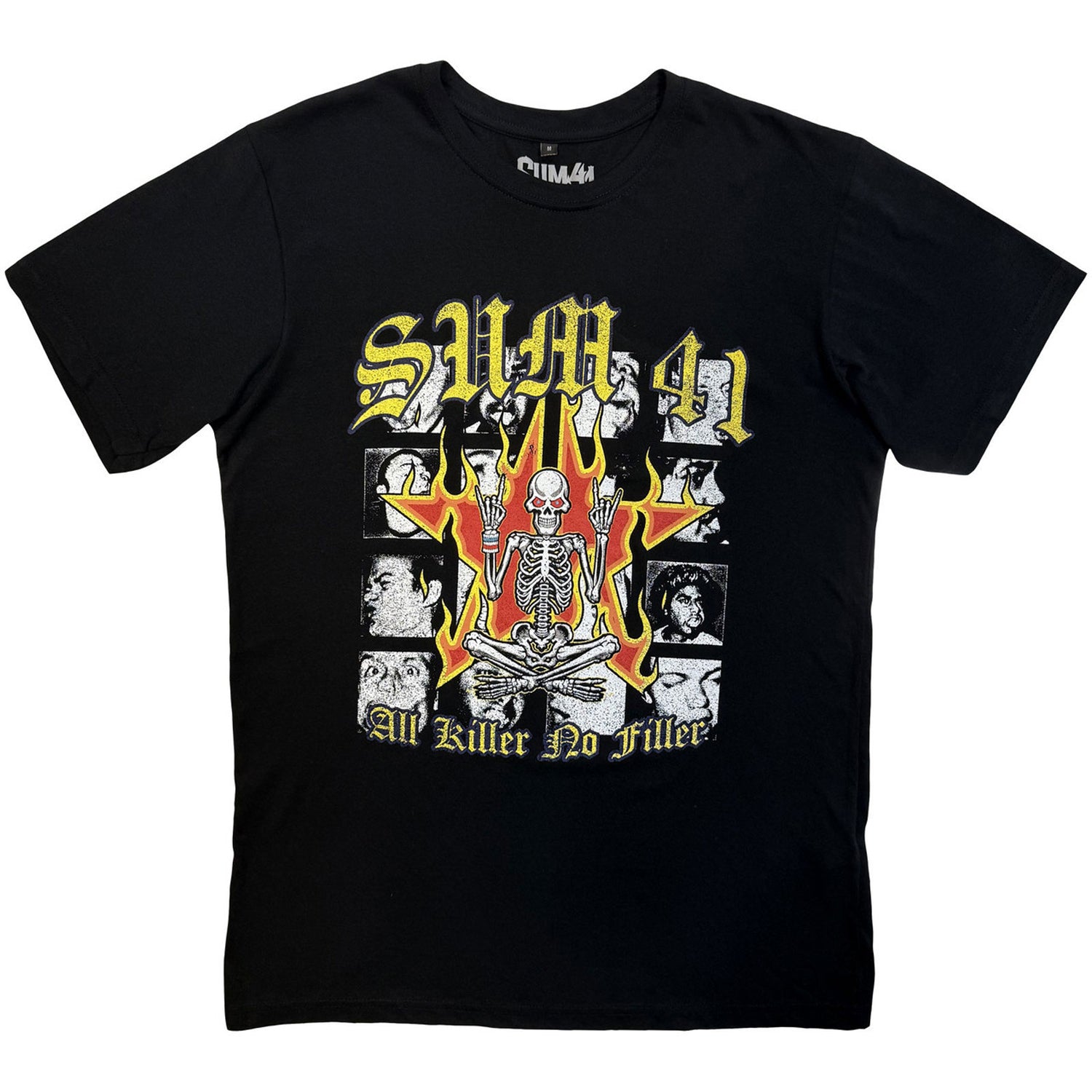 Black - Front - Sum 41 Unisex Adult All Killer No Filler Tracklist T-Shirt