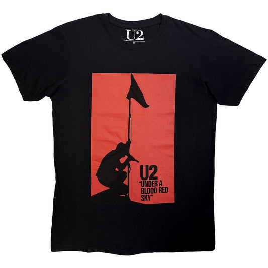 Black - Front - U2 Unisex Adult Blood Red Sky T-Shirt