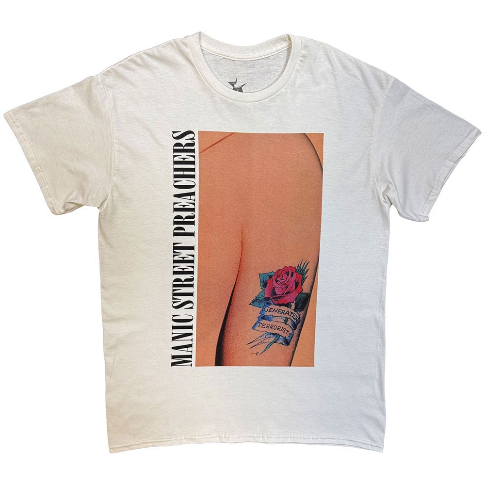 White - Front - Manic Street Preachers Unisex Adult Generation Terrorists T-Shirt
