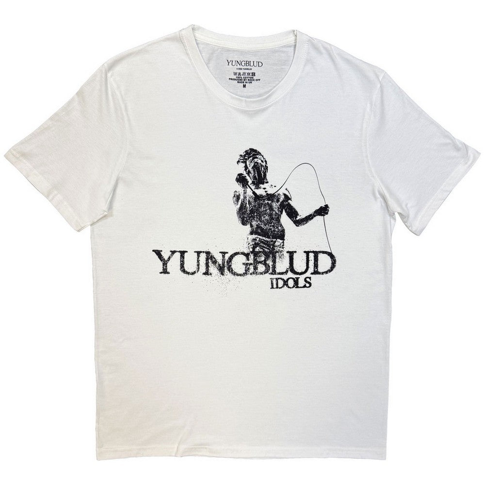 White - Front - Yungblud Unisex Adult Idols Mic T-Shirt
