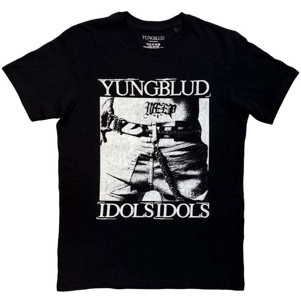 Black - Front - Yungblud Unisex Adult Idols Tattoo T-Shirt