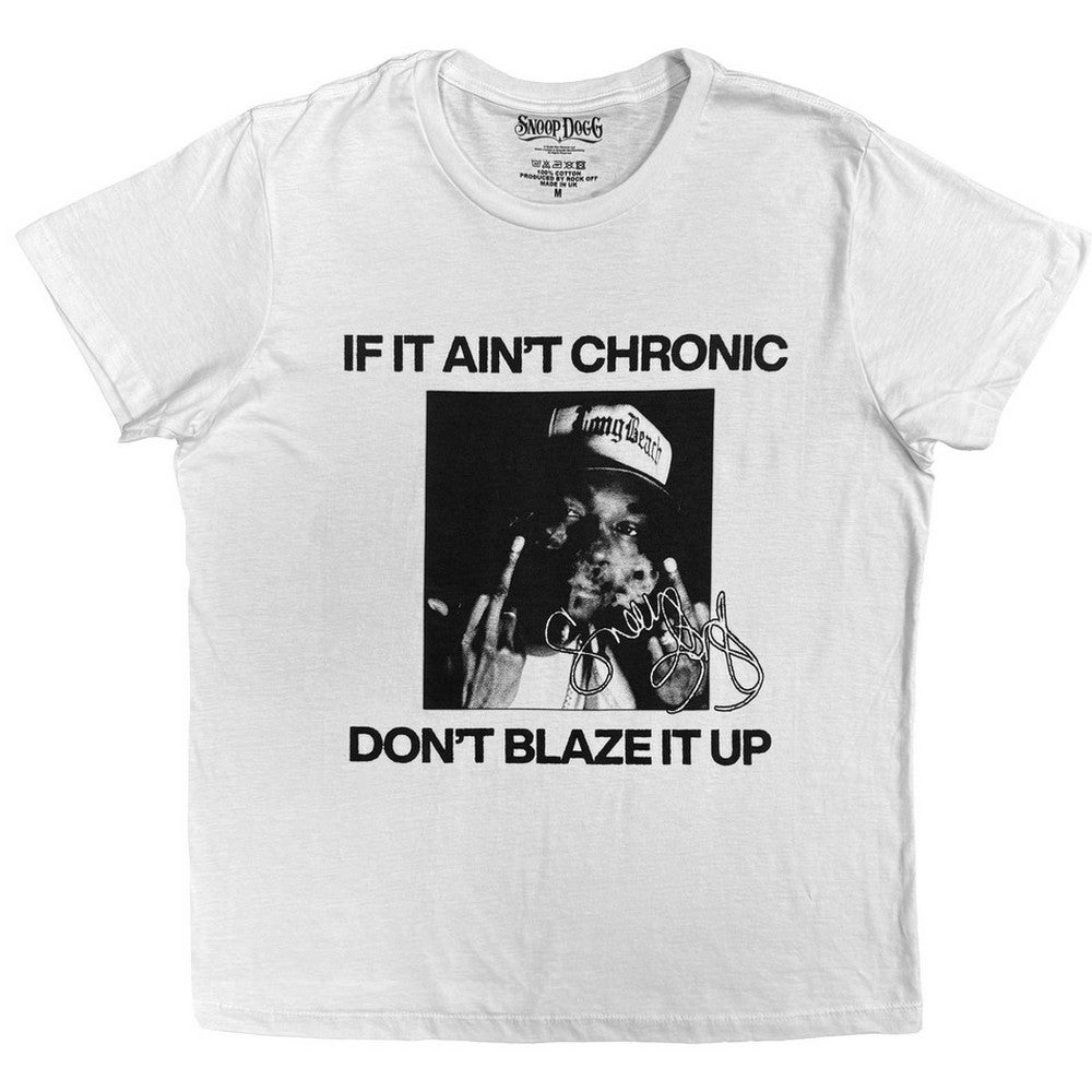 White - Front - Snoop Dogg Unisex Adult Chronic Signature T-Shirt