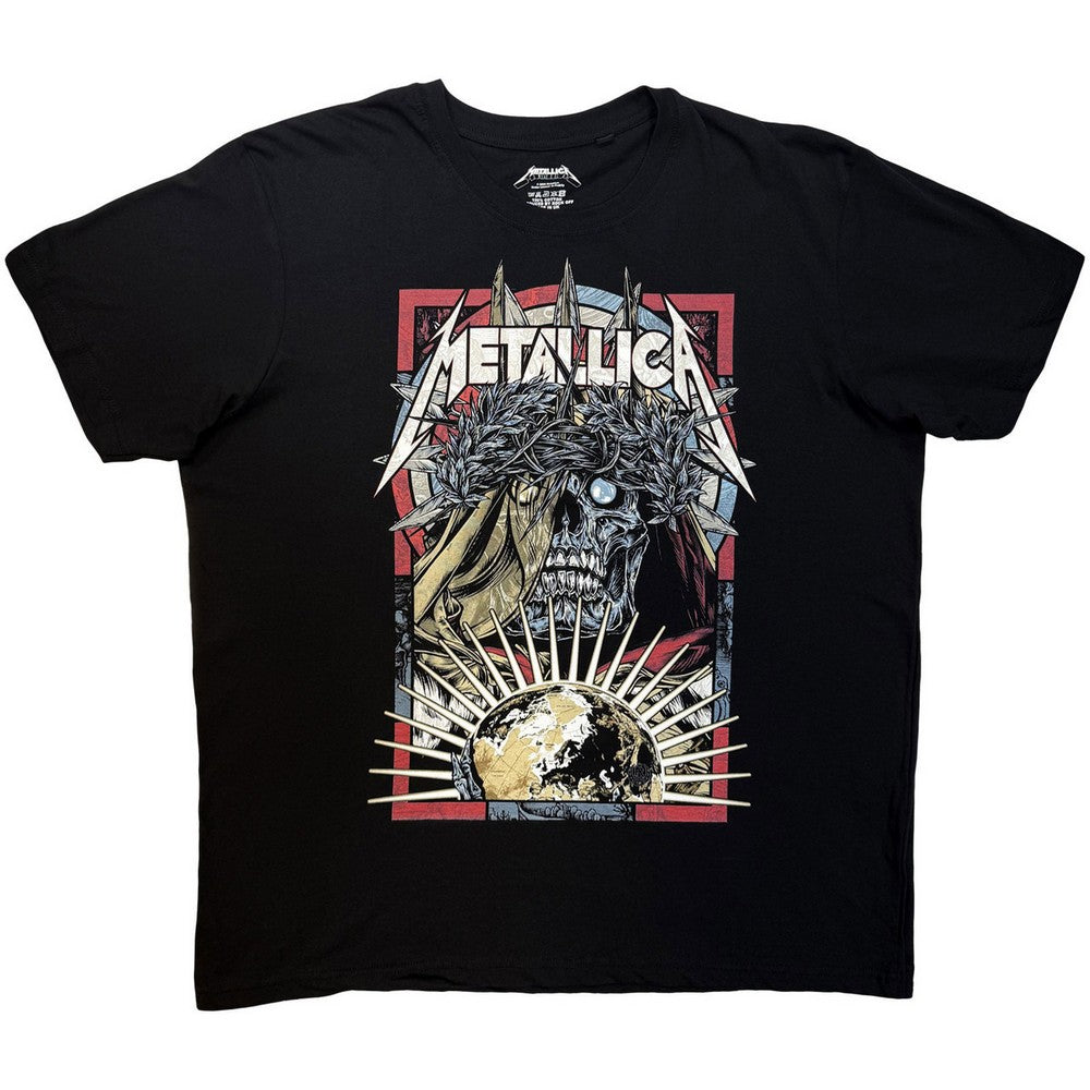 Black - Front - Metallica Unisex Adult Conquest T-Shirt