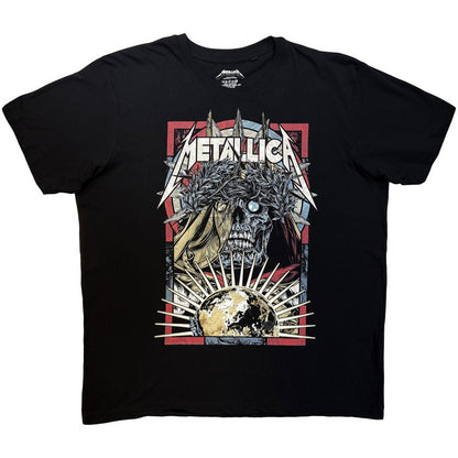 Black - Front - Metallica Unisex Adult Conquest T-Shirt