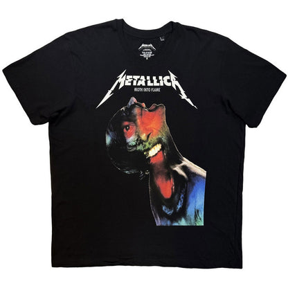 Black - Front - Metallica Unisex Adult Moth Into Flame T-Shirt