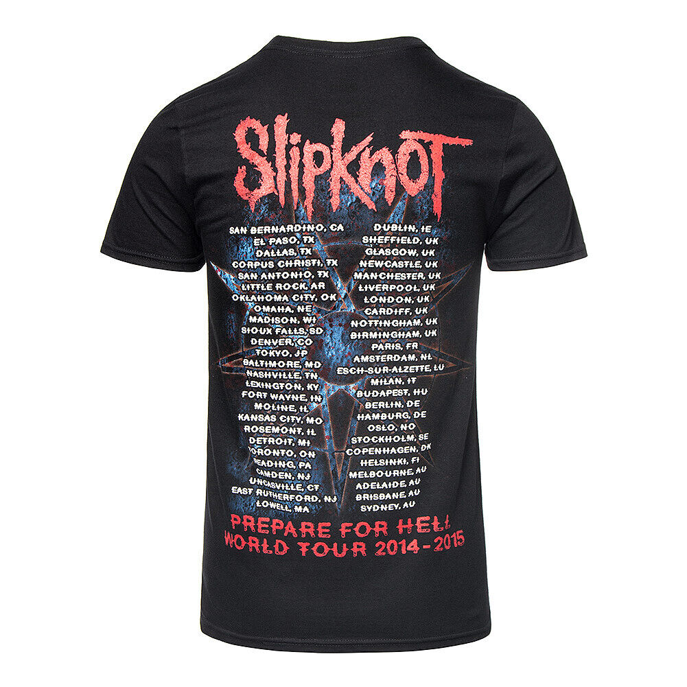 Slipknot Unisex Adult Prepare for Hell 2014-2015 Tour Back Print
