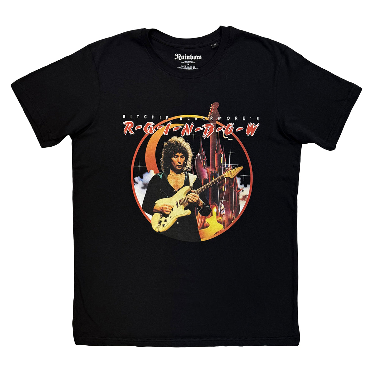 Black - Front - Rainbow Unisex Adult Richie Blackmore T-Shirt